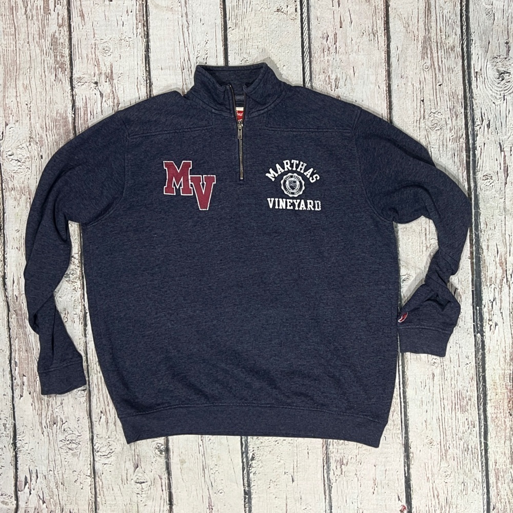 Martha's Vineyard League Travel Tourism Destination Retro Blue Sweatshirt
